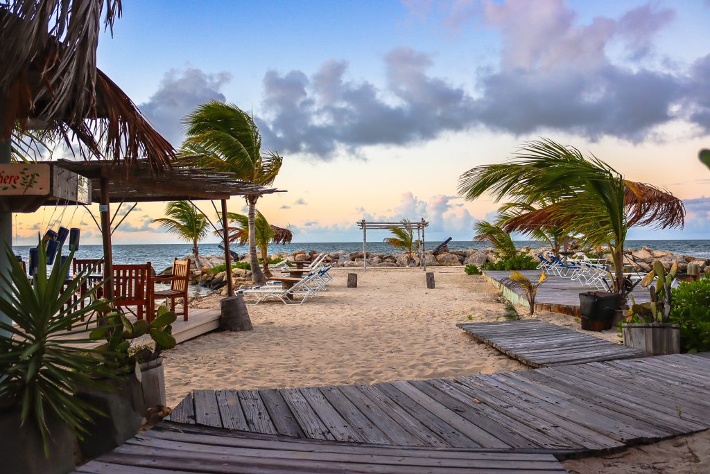 View of jetty at Ocean Point Resort and Spa, St. John’s, Antigua