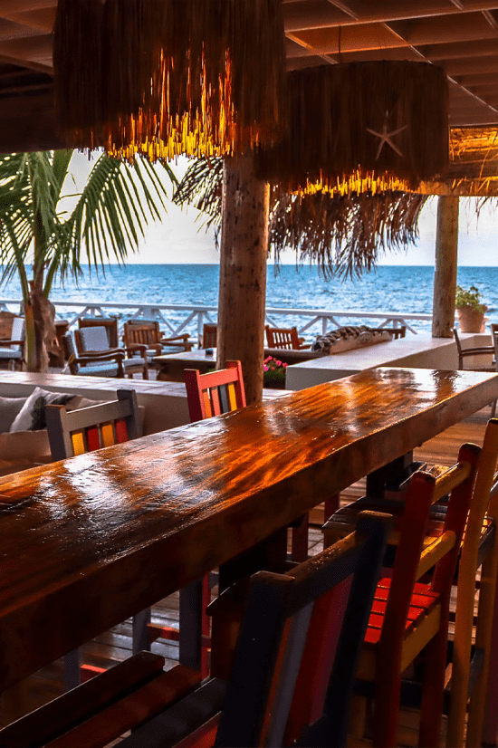 Bar area at Ocean Point Resort and Spa, St. John’s, Antigua