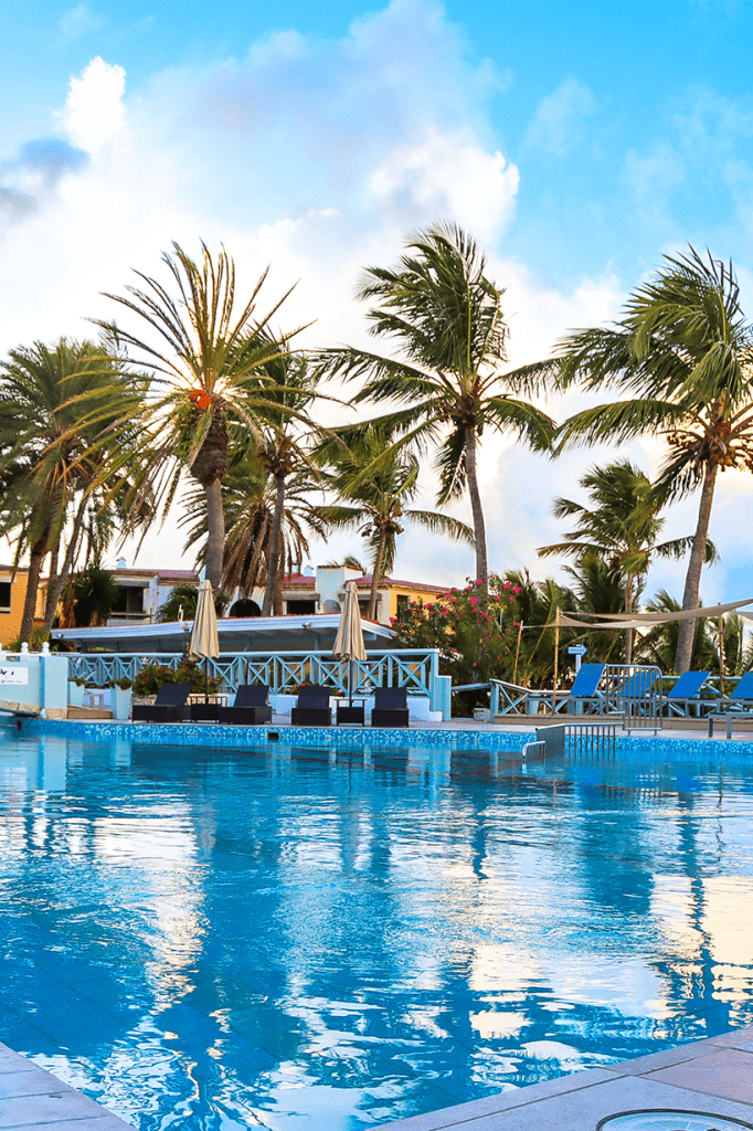 View of pool area (Vertical) at Ocean Point Resort and Spa, St. John’s, Antigua